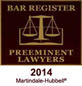 Bar Register Preeminent Lawyers | 2014 Martindale-Hubbell