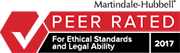 Martindale-Hibbell|Peer Rated|For Ethical Standards and Legal Ability 2017