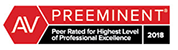 AV |Preeminent|Peer Rated for highest level of Professional Excellence 2018