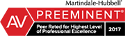 Martindale-Hubbell | AV Preeminent | Peer Rated for Highest Level of Professional Excellence | 2017